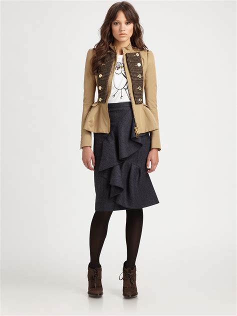 burberry skirt black tweed|burberry skirt saks.